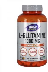 Акция на Now Foods L-Glutamine 1000 mg Глютамин 240 веганских капсул от Stylus