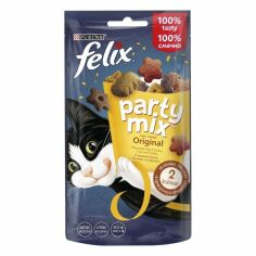 Акция на Лакомство Felix Party Mix Ориджинал Микс для взрослых кошек со вкусом курицы, печени и индейки 60 г (7613287631459) от Stylus