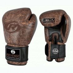 Акция на Боксерские перчатки Revenge 10 унц кожаные коричневые (EV-10-1033) от Stylus