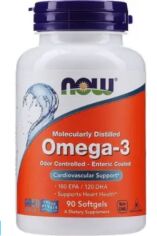 Акція на Now Foods Omega-3 Enteric Омега-3 90 капсул від Stylus