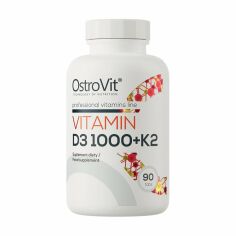 Акция на Вітаміни D3 + K2 OstroVit Vitamin D3 1000 МО + K2, 90 таблеток от Eva