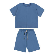 Акция на Комплект для мальчика КС775 футболка и шорты Бемби 800-синий 152 от Podushka