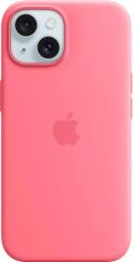 Акция на Панель Apple MagSafe Silicone Case для Apple iPhone 15 Pink (MWN93ZM/A) от Rozetka