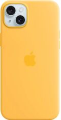 Акция на Панель Apple MagSafe Silicone Case для Apple iPhone 15 Plus Sunshine (MWNF3ZM/A) от Rozetka