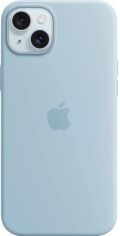 Акция на Панель Apple MagSafe Silicone Case для Apple iPhone 15 Plus Light Blue (MWNH3ZM/A) от Rozetka