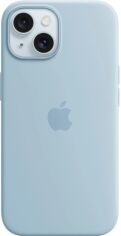 Акция на Панель Apple MagSafe Silicone Case для Apple iPhone 15 Light Blue (MWND3ZM/A) от Rozetka