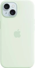 Акція на Панель Apple MagSafe Silicone Case для Apple iPhone 15 Soft Mint (MWNC3ZM/A) від Rozetka