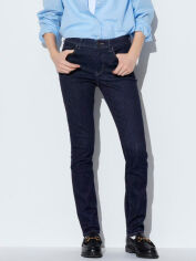 Акція на Джинси Slim Fit жіночі Uniqlo 871345612 25-28 Сині від Rozetka