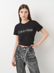 Акция на Футболка жіноча Calvin Klein Jeans 11323.1 S (42) Чорна от Rozetka