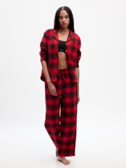 Акция на Піжама (кофта + штани) жіноча великого розміру бавовняна Gap 270951590 XL Червона от Rozetka