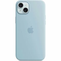 Акция на Чехол Apple для iPhone 15 Plus Silicone Case with MagSafe Light Blue (MWNH3ZM/A) от MOYO