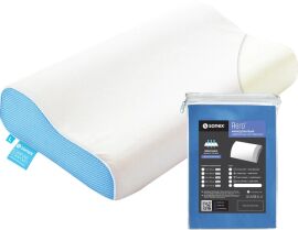 Акция на Набір Sonex подушка Анатомічна з пам'яттю Comfort Wave 40x60x11/9 см + Наволочка Aero Blue Sapphire 40x60x11/9 см (SO102070+SO102245) от Rozetka