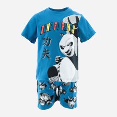 Акція на Дитяча літня піжама для хлопчика Disney Kung fu pa EX2108 116 см Блакитна від Rozetka