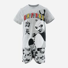 Акция на Дитяча літня піжама для хлопчика Disney Kung fu pa EX2108 92-98 см Світло-сіра от Rozetka