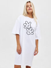 Акція на Сукня-футболка коротка літня жіноча Love&Live ОбніМінні LLP04665 XS-S Біла від Rozetka