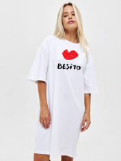 Акция на Сукня-футболка коротка літня жіноча Love&Live Besito LLP04643 XL-XXL Біла от Rozetka