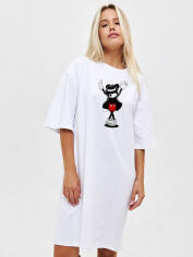 Акція на Сукня-футболка коротка літня жіноча Love&Live Mickey Jackson LLP04651 XL-XXL Біла від Rozetka