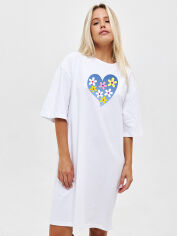Акция на Сукня-футболка коротка літня жіноча Love&Live Heartfelt Blooms LLP04647 XL-XXL Біла от Rozetka
