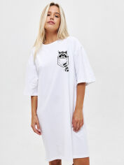 Акция на Сукня-футболка коротка літня жіноча Love&Live Pocket deception LLP04656 XL-XXL Біла от Rozetka