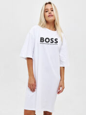 Акція на Сукня-футболка коротка літня жіноча Love&Live Бос вирішить будь-яке питання LLP04662 XL-XXL Біла від Rozetka