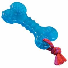 Акція на Іграшка для собак Petstages Орка Кісточка з мотузкою 16 см синя (pt230) від Y.UA