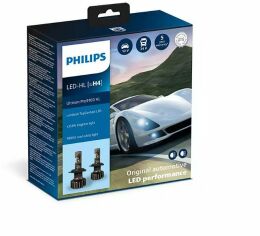 Акція на Світлодіодна автолампа Philips H4 12/24V Ultinon Pro9100 +350% (11342U91X2) від Y.UA