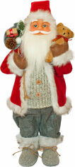Акция на Фигурка новогодняя Time Eco Санта Клаус, 61 см (Красный / Серый) от Stylus