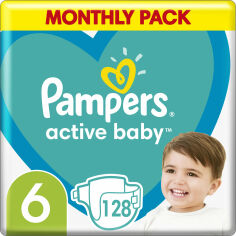 Акция на Подгузники Pampers Active Baby Размер 6 (Extra Large) 13-18 кг 128 шт (8006540032688) от Stylus