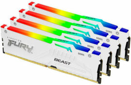 Акция на Kingston Fury 128 Gb (4x32GB) DDR5 5200 MHz Beast White Rgb (KF552C40BWAK4-128) от Stylus