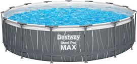 Акція на Бассейн Bestway 457-107 см (561GD) (фильтрующий насос, лестница, покрытие бассейна, светодиодная подсветка, ремонтная заплатка) від Stylus