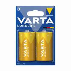 Акція на Батарейка Varta Longlife LR20, 2 шт від Eva
