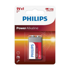 Акция на Батарейка Philips Power Alkaline 6LR61, 1 шт от Eva