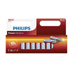 Акция на Батарейка Philips Power Alkaline AA, 12 шт от Eva