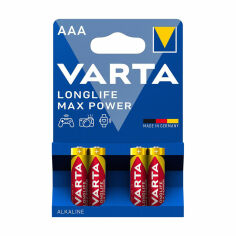 Акція на Батарейка Varta Longlife Max Power AAA, 4 шт від Eva