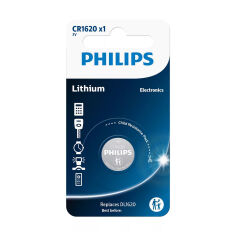 Акція на Літієва батарейка Philips CR1620 монетного типу, 1 шт від Eva