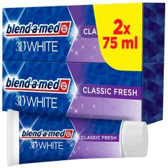 Акція на Зубная паста Blend-a-med 3D White Классическая свежесть 2*75мл від MOYO