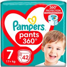 Акция на Подгузники-трусики Pampers Pants Giant Plus размер 7 17+кг 42шт от MOYO