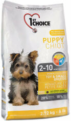 Акция на 1st Choice Puppy Toy & Small Breeds Chicken 2.72 кг от Stylus