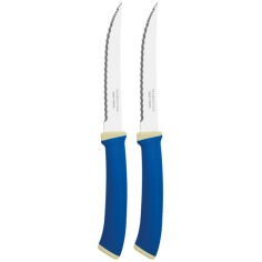 Акция на Набор ножей для стейка зубчатый 127 мм 2 предмета Felice blue Tramontina 23494/215 от Podushka