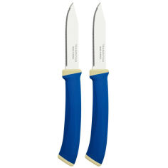 Акція на Набор ножей для овощей зубчатый 76 мм 2 предмета Felice blue Tramontina 23491/213 від Podushka