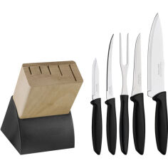 Акция на Набор ножей Tramontina Plenus black 6 предметов 23498/028 от Podushka