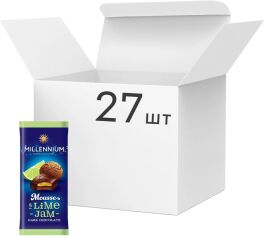 Акция на Упаковка чорного шоколаду Millennium з мусом і лаймом 135 г х 27 шт от Rozetka