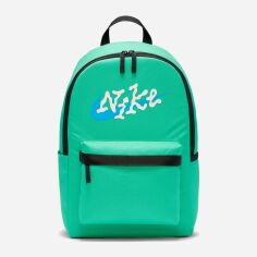 Акція на Рюкзак спортивний тканинний вміщує формат А4 Nike NKHERITAGE BKPK-HMN CRFT GRX FN0878-324 25 л Зелений/Молочний від Rozetka