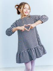 Акція на Дитяче плаття для дівчинки Ластівка 23_2048 128 см Чорно-біле від Rozetka