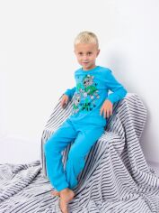 Акція на Піжама дитяча (футболка з довгими рукавами + штани) Носи своє 6076-008-33-4 98 см Бірюзова (p-7007-128089) від Rozetka