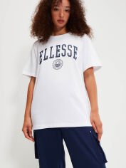 Акция на Футболка бавовняна оверсайз довга жіноча Ellesse Neri T-Shirt SGV20260-908 12 Біла от Rozetka