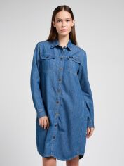 Акція на Плаття-сорочка жіноче Lee 112351139 S Блакитне від Rozetka