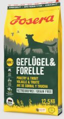Акция на Сухой корм для собак Josera Geflugel & Forelle с мясом птицы и форели 12.5 кг (50012855) от Stylus