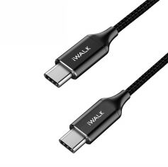 Акция на iWALK Cable USB-C to USB-C 1.8m Black (CSB009) от Y.UA