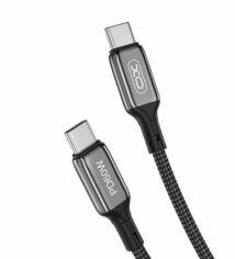 Акция на Xo Cable USB-C to USB-C 60W 1m Black (NB-Q180B) от Y.UA